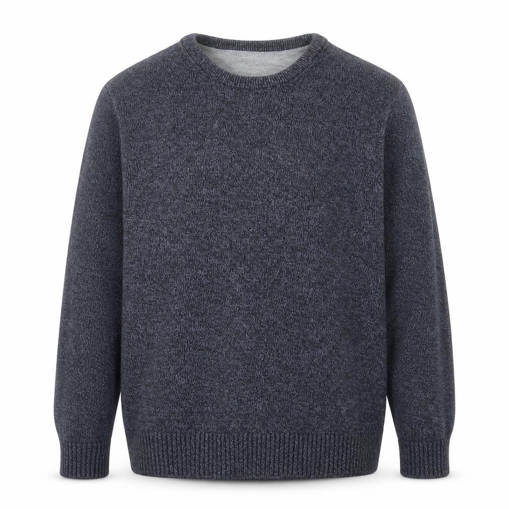 Maine New England Men’s Blue Cotton Knit Crew Neck Jumper L