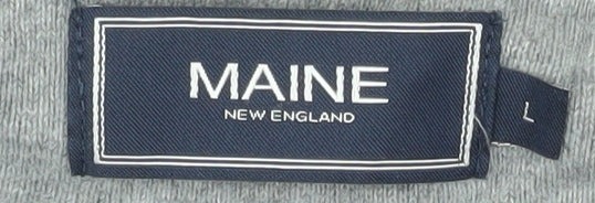 Maine New England Men’s Blue Cotton Knit Crew Neck Jumper L