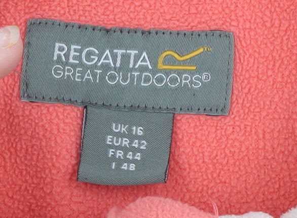 Regatta Great Outdoors Coral Fleece 1/2 Zip Pullover UK 16 Womens