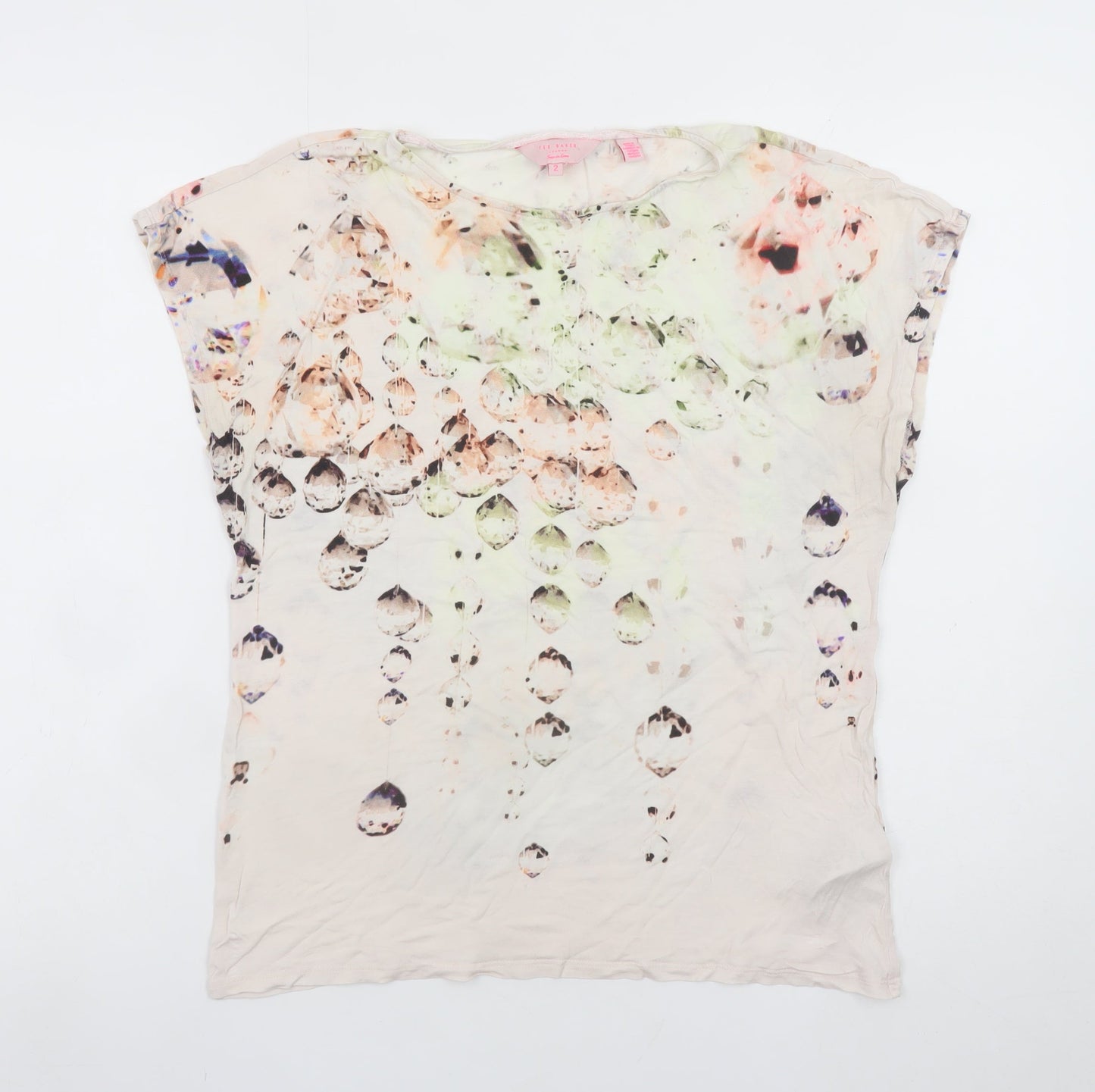 Ted Baker Women’s Multicoloured Viscose T-Shirt Size 10