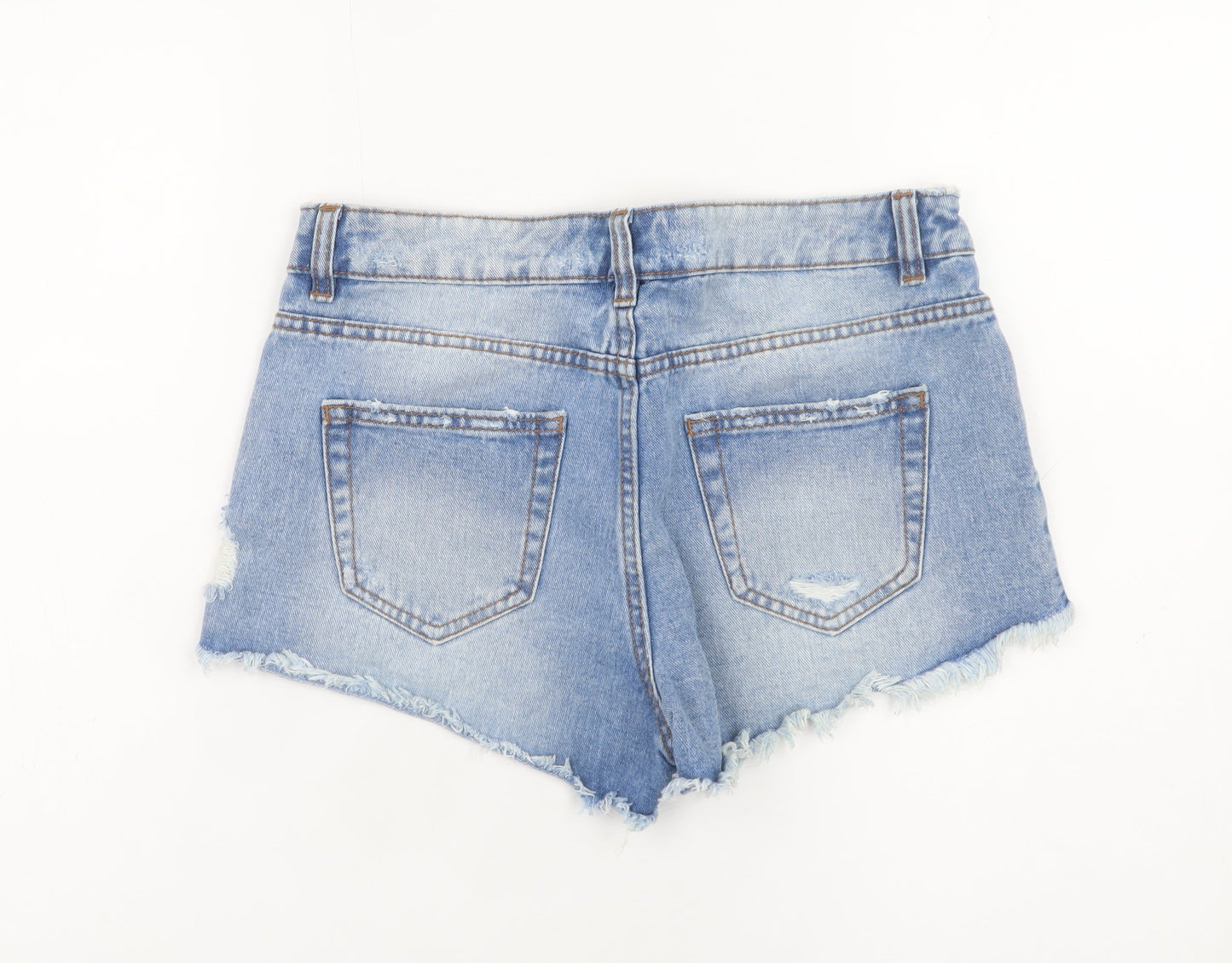 New Look Women's Blue Denim Hot Pants Shorts Size 8
