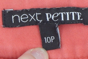 Next Petite Women's Orange Chino Shorts Size 10 Petite Cotton Stretch