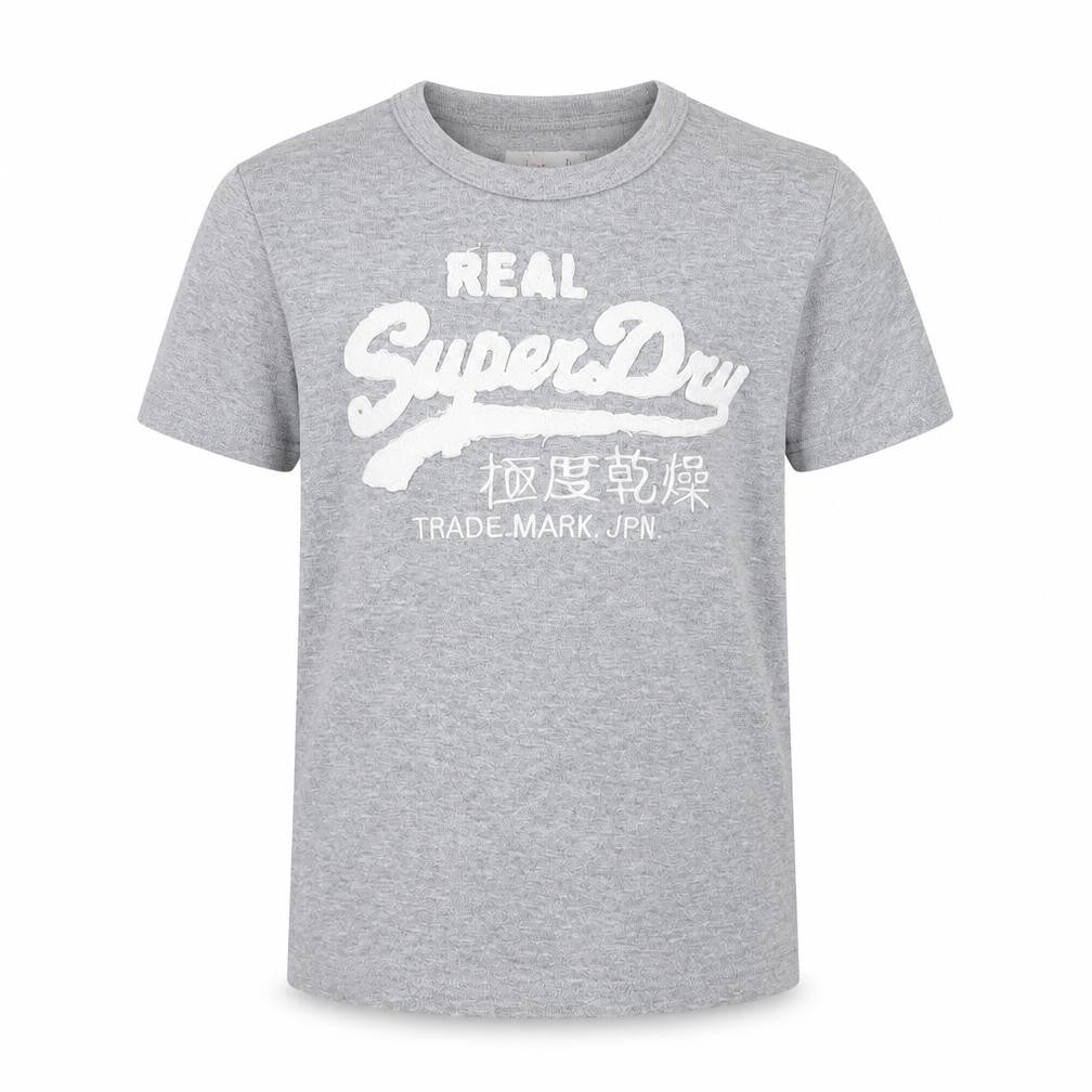Superdry Boys Grey Graphic Logo T-Shirt 9 Years Regular Fit Short Sleeve