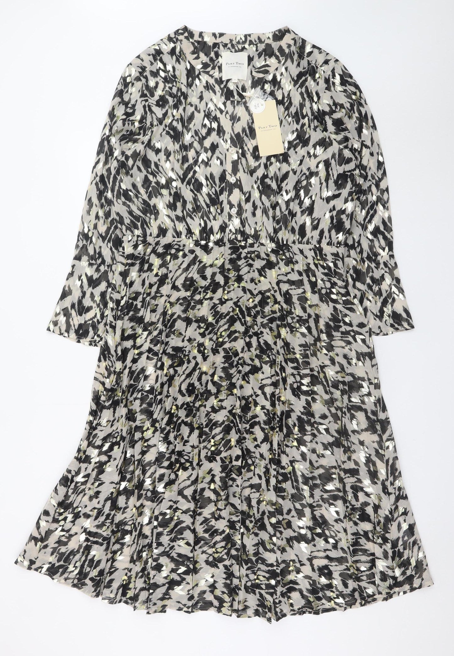 Part Two Womens Multicoloured A-Line Dress Size 14