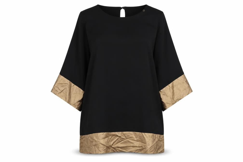 Teddy S.P.A. Women Black L Colourblock Shift Dress