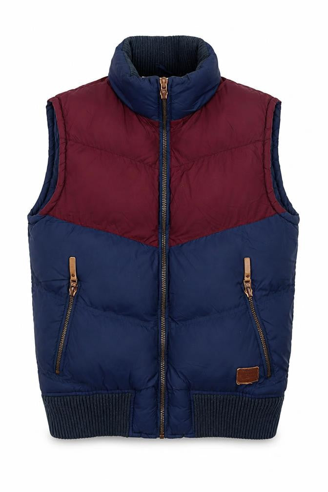 SoulCal Men's Multicoloured Padded Zip Vest Medium