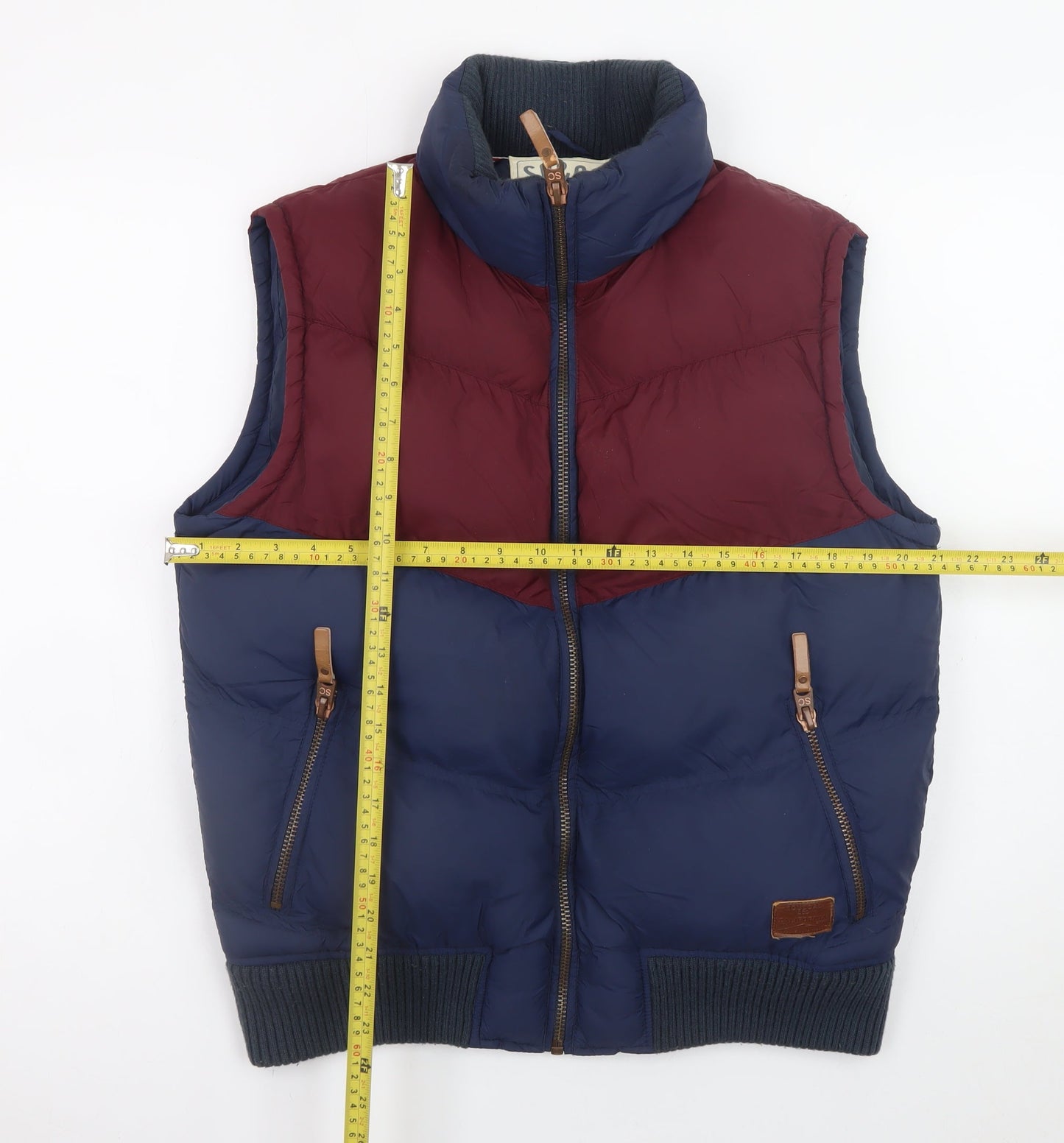 SoulCal & Co Men's Multicoloured Padded Zip Vest Medium