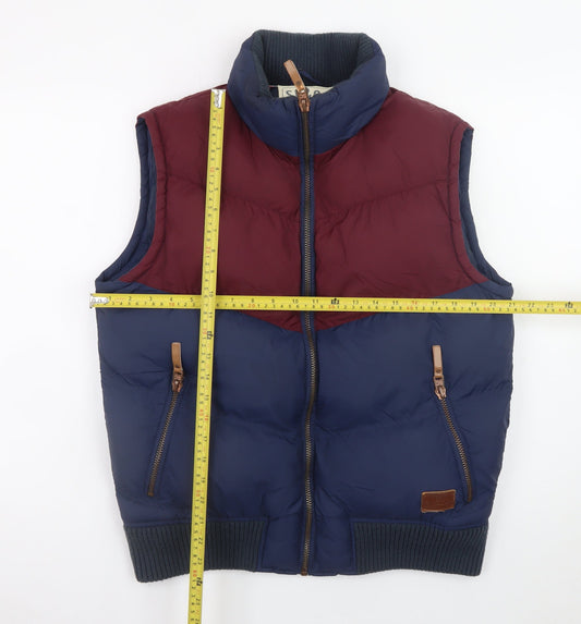 SoulCal & Co Men's Multicoloured Padded Zip Vest Medium