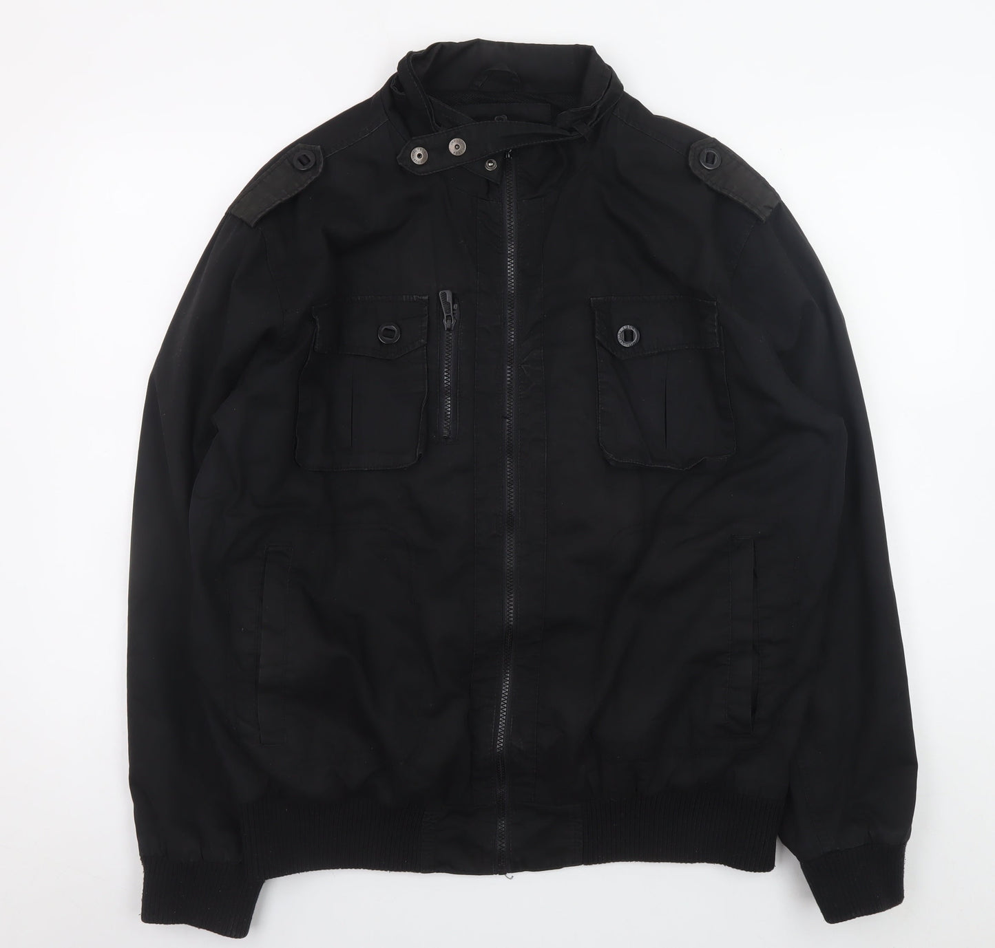 Burton Mens Black XL Military Style Cotton Jacket