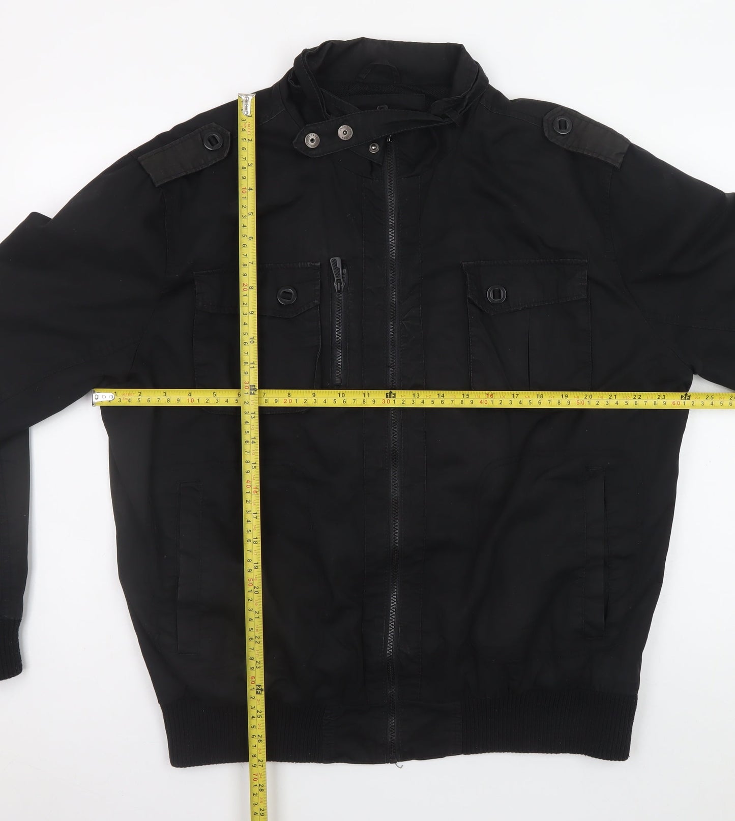 Burton Mens Black XL Military Style Cotton Jacket