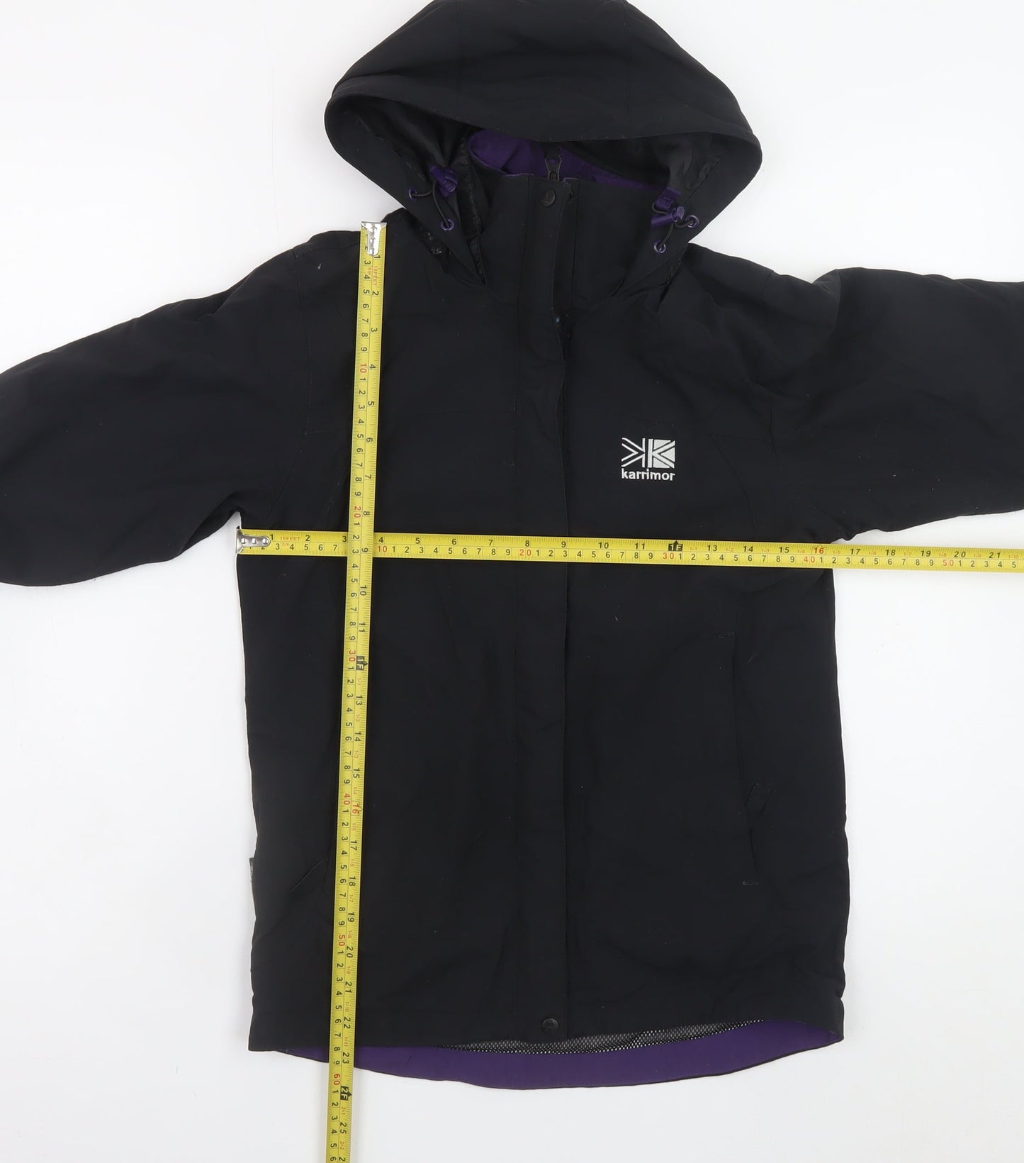 Karrimor Women's Black Waterproof Hooded Rain Jacket Size 6