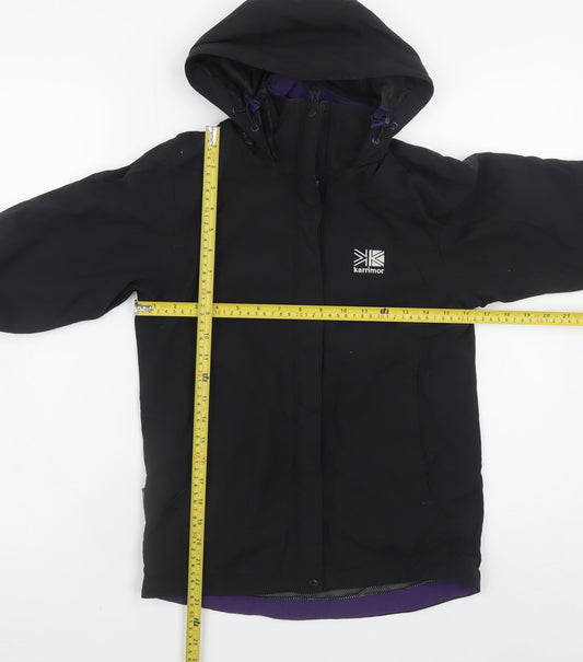 Karrimor Women's Black Waterproof Hooded Rain Jacket Size 6