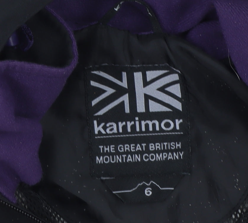 Karrimor Women's Black Waterproof Hooded Rain Jacket Size 6