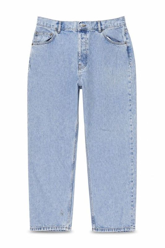 Front view of ASOS Design Women’s Blue High Rise Straight Jeans, size UK 36/30