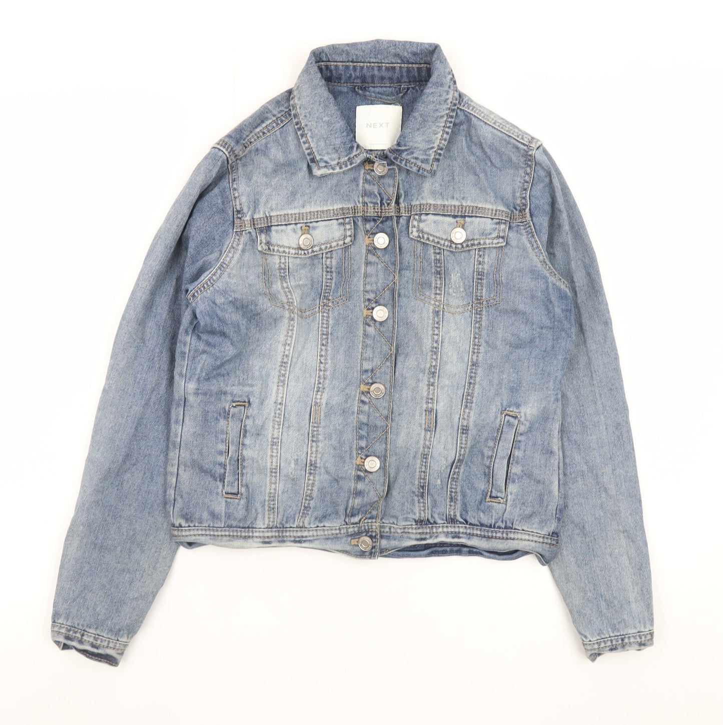 Next Teens Blue Denim Jacket 13yrs Cotton Casual Classic