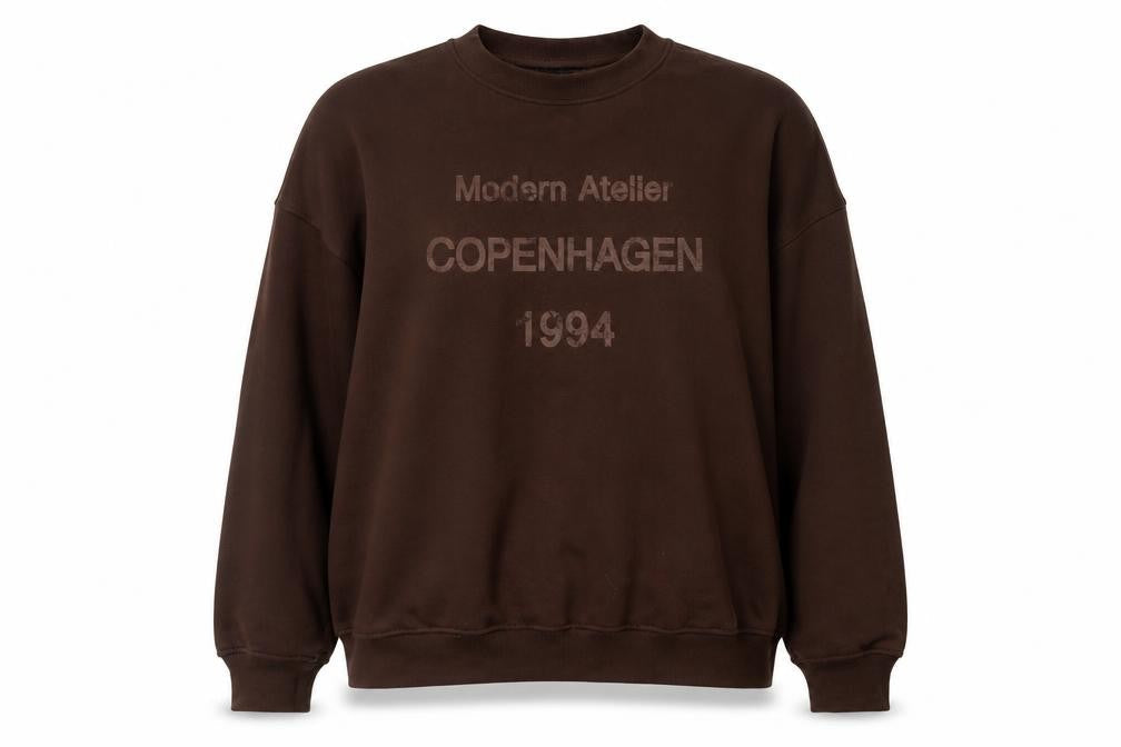 Dunnes Women’s Brown Pullover Sweatshirt XL Relaxed Fit Copenhagen 1994
