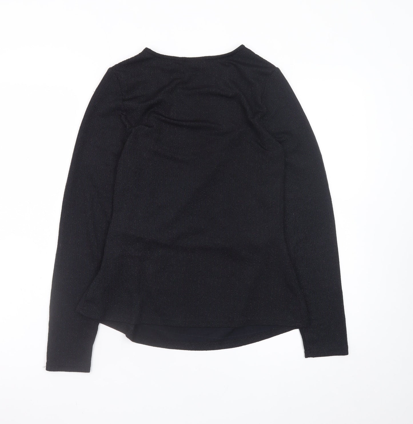 Fransa Women's Black Long Sleeve Polyester Blouse M