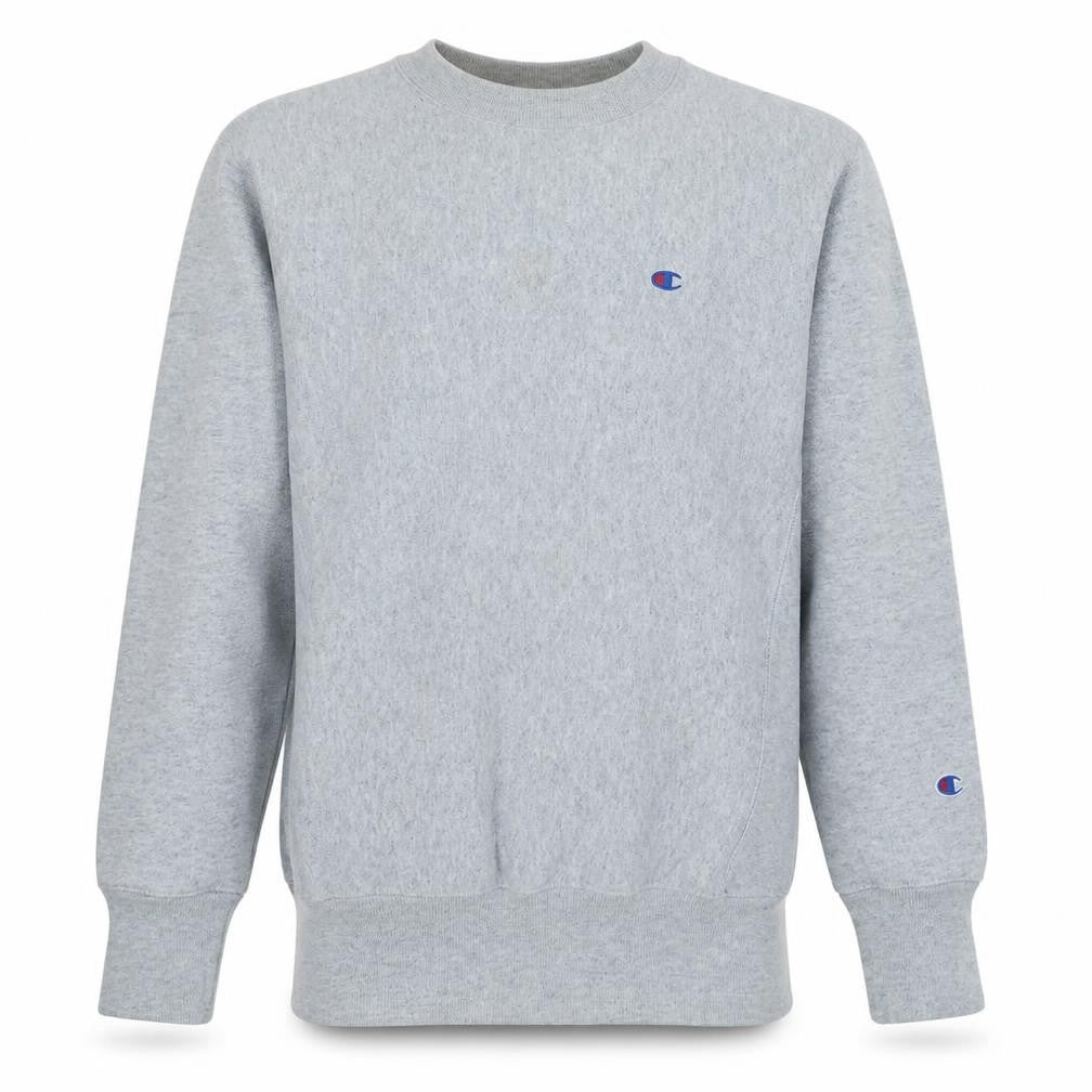 Champion Men's Grey Reverse Weave Crew Neck Sweatshirt Medium