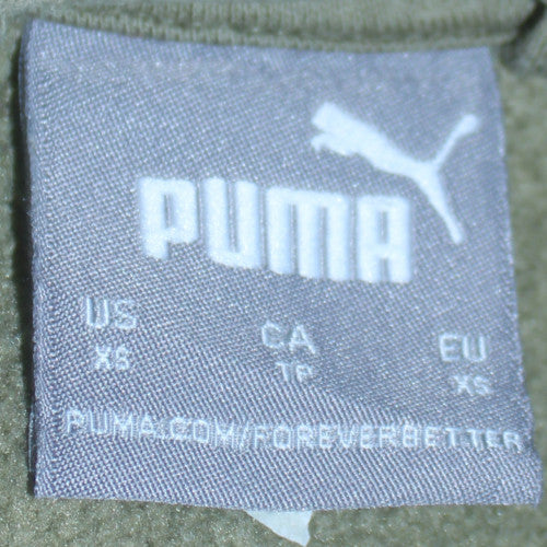 Puma Men's Green XS Full Zip Sweatshirt with Logo