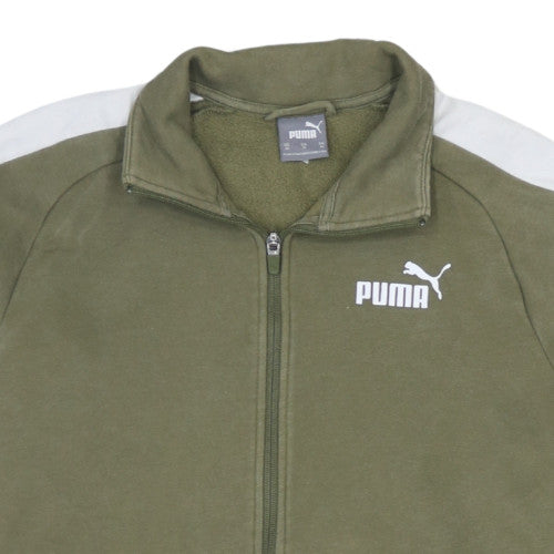 Puma Men's Green XS Full Zip Sweatshirt with Logo