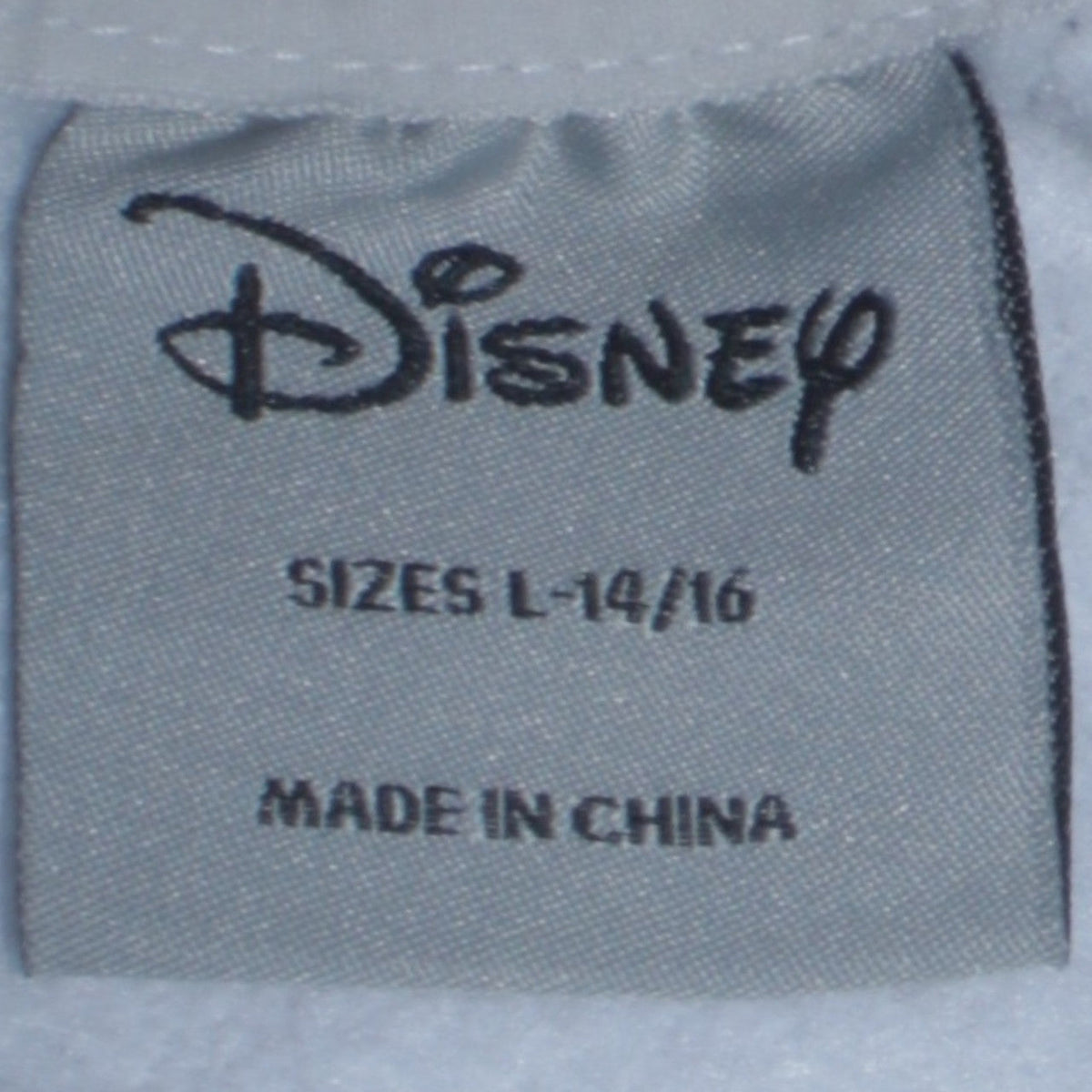 Close-up detail of Disney Women Grey Mickey Mouse Graphic Pullover Sweatshirt L 14/16