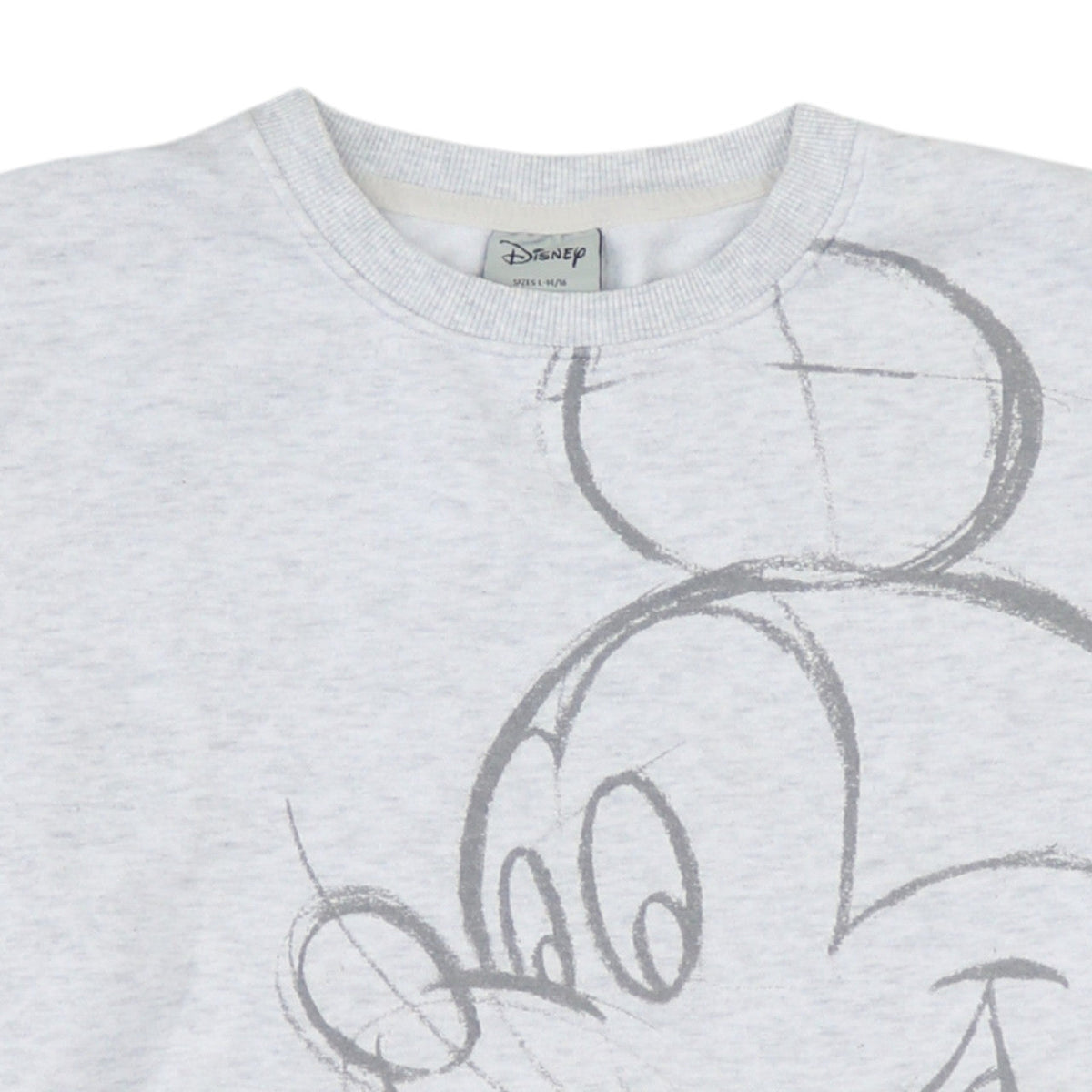 Additional view of Disney Women Grey Mickey Mouse Graphic Pullover Sweatshirt L 14/16