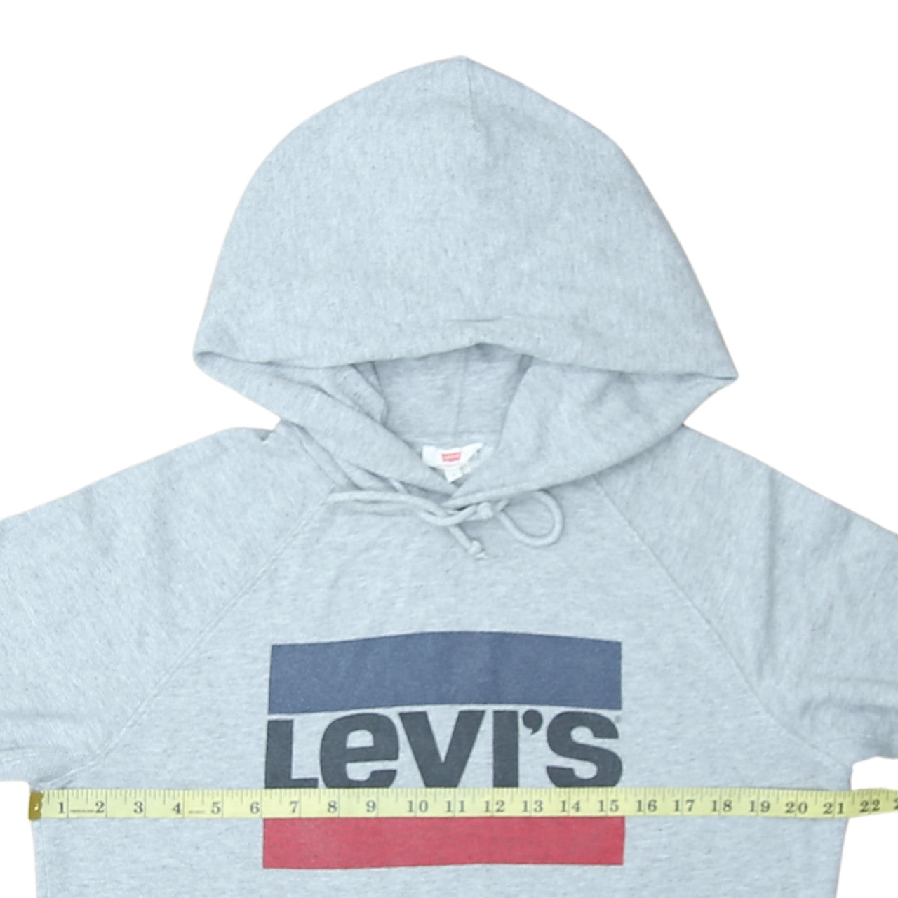 Levi's Men's Grey Pullover Hoodie Size S Logo Fleece Sweatshirt