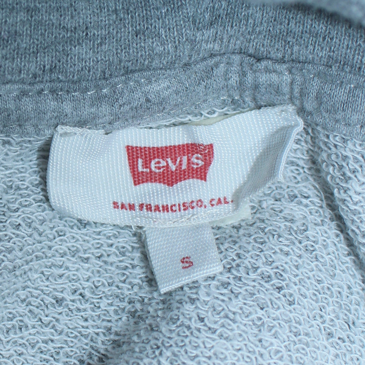 Levi's Men's Grey Pullover Hoodie Size S Logo Fleece Sweatshirt