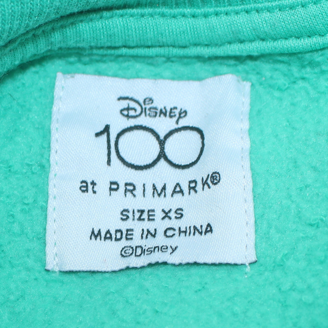 Disney x Primark Womens XS Green Mickey Pluto Graphic Sweatshirt