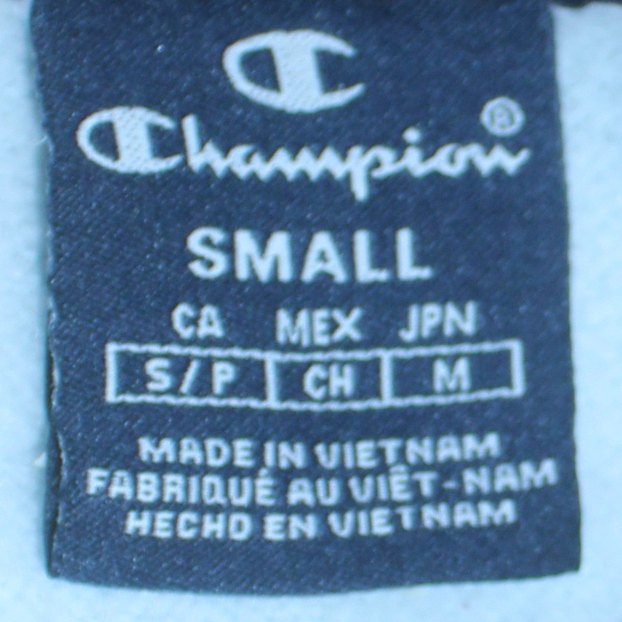 Champion Men’s White Small Pullover Hoodie with Logo Detail