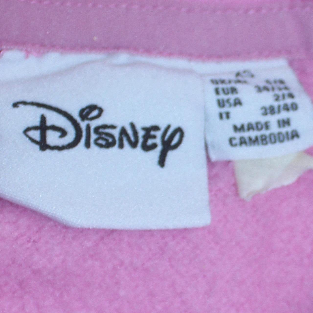 Disney Womens Pink Minnie Mouse Pullover Hoodie Size 10 Casual