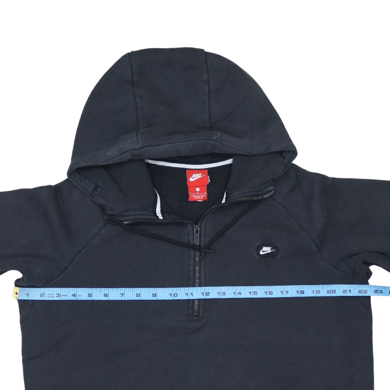 Nike Men's Black 1/2 Zip Hoodie Size L Fleece Pullover