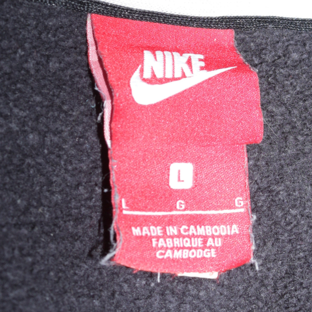Nike Men's Black 1/2 Zip Hoodie Size L Fleece Pullover