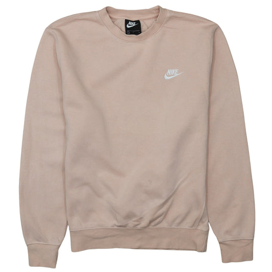 Nike Women Beige Small Pullover Crew Neck Sweatshirt