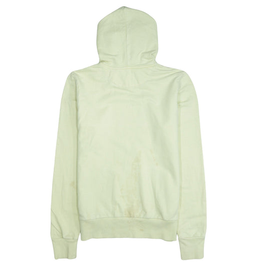 Nike Women Light Yellow Pullover Hoodie Size L Logo Graphic Sweatshirt
