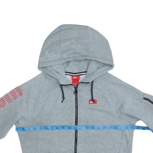 Nike Mens Grey Full Zip Hoodie Small Regular Fit Sportswear