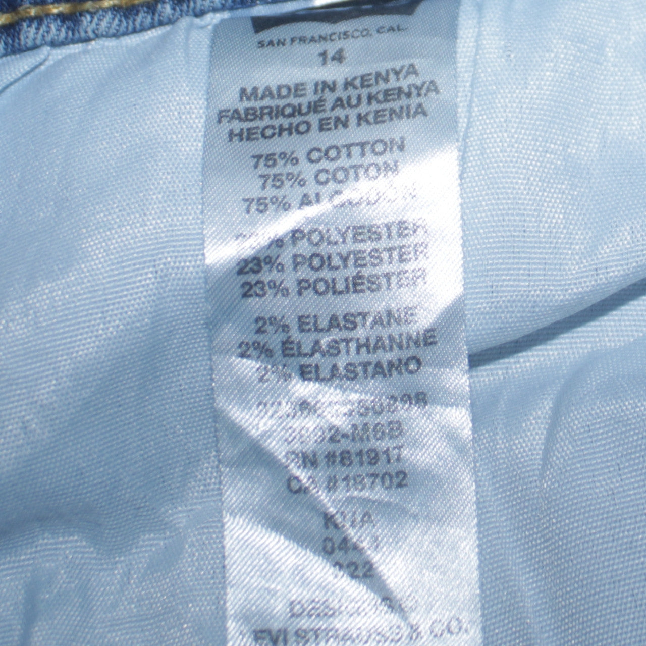 Levi's Women's Blue 511 Slim Straight Denim Jeans Size 14
