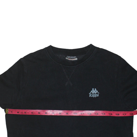 Kappa Men's Black Small Crew Neck Pullover Sweatshirt