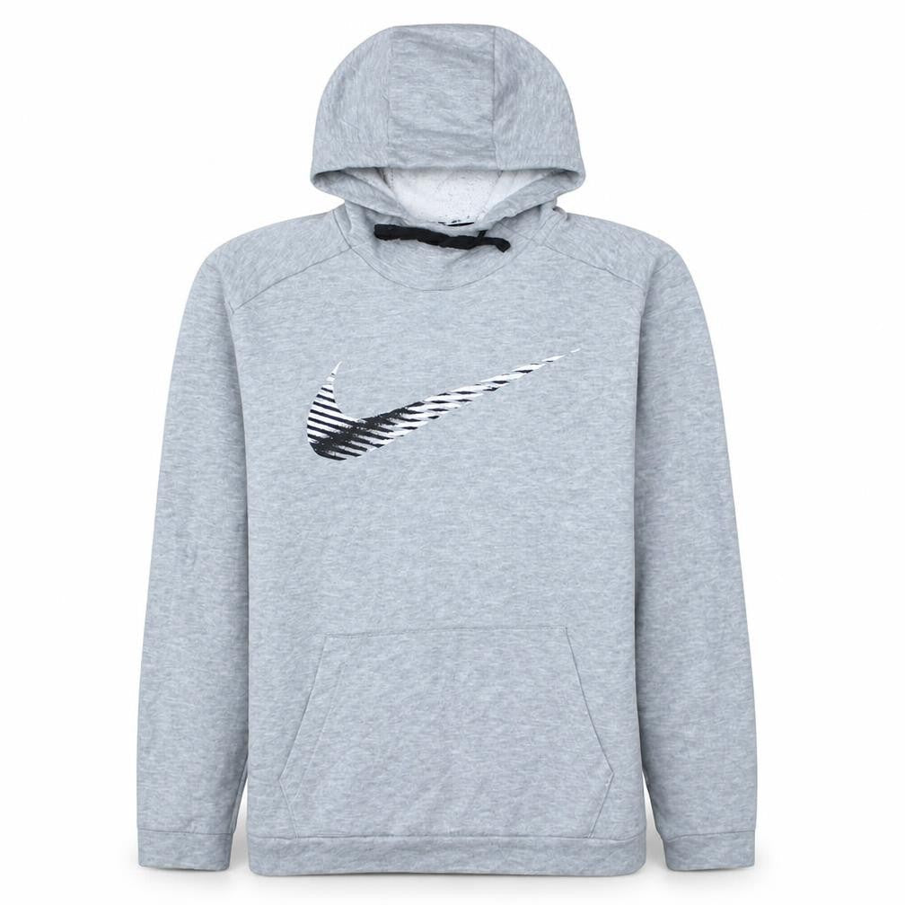 Nike Men's Grey Pullover Hoodie M Dri-Fit Sportswear