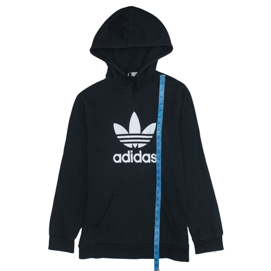 Adidas Men Black Pullover Hoodie Small Graphic Logo Sportswear