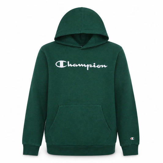 Champion Boys Green XL Hoodie 13-14 Years Pullover Cotton Blend Logo