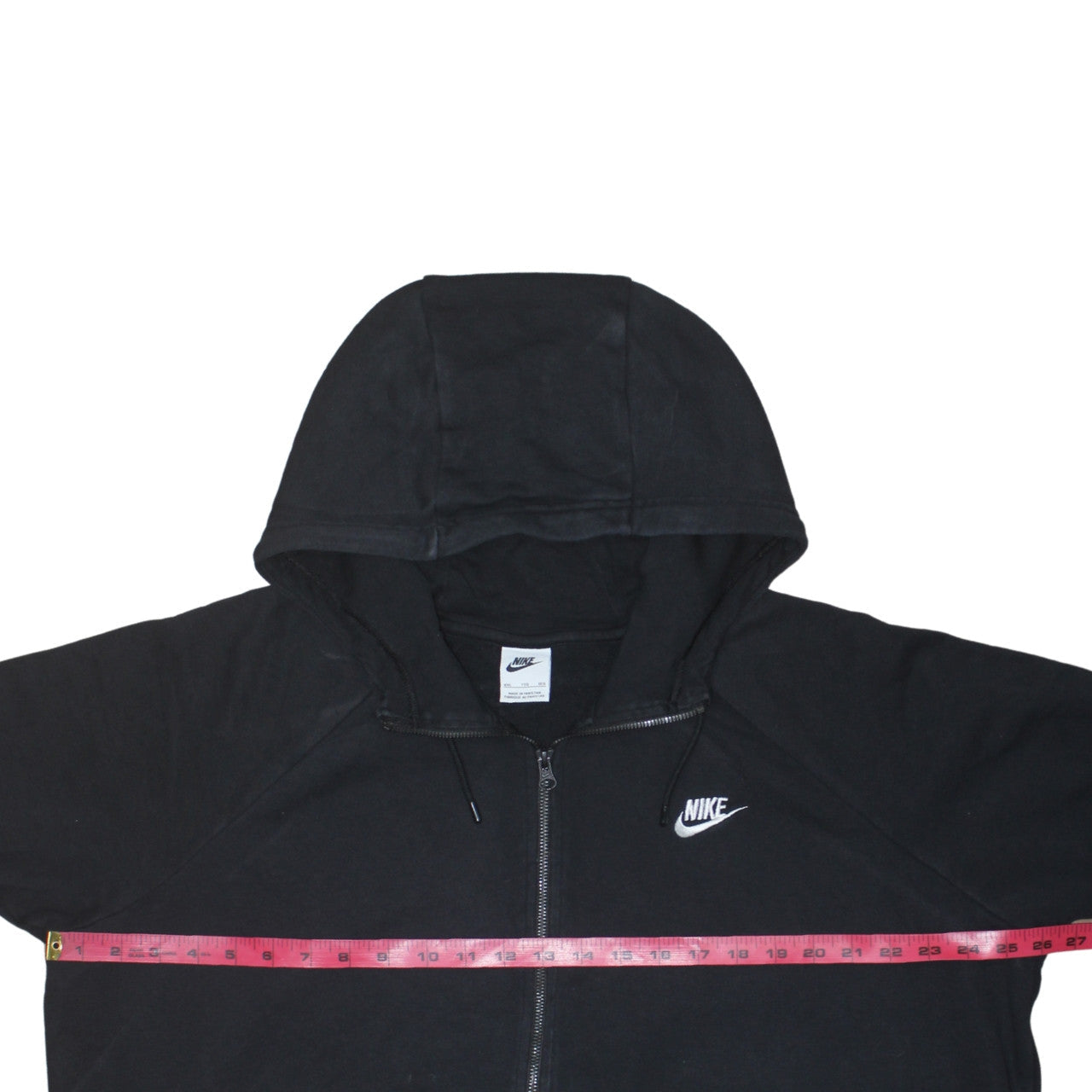 Nike Mens Black XXL Full Zip Hoodie Sweatshirt Classic Cotton Blend