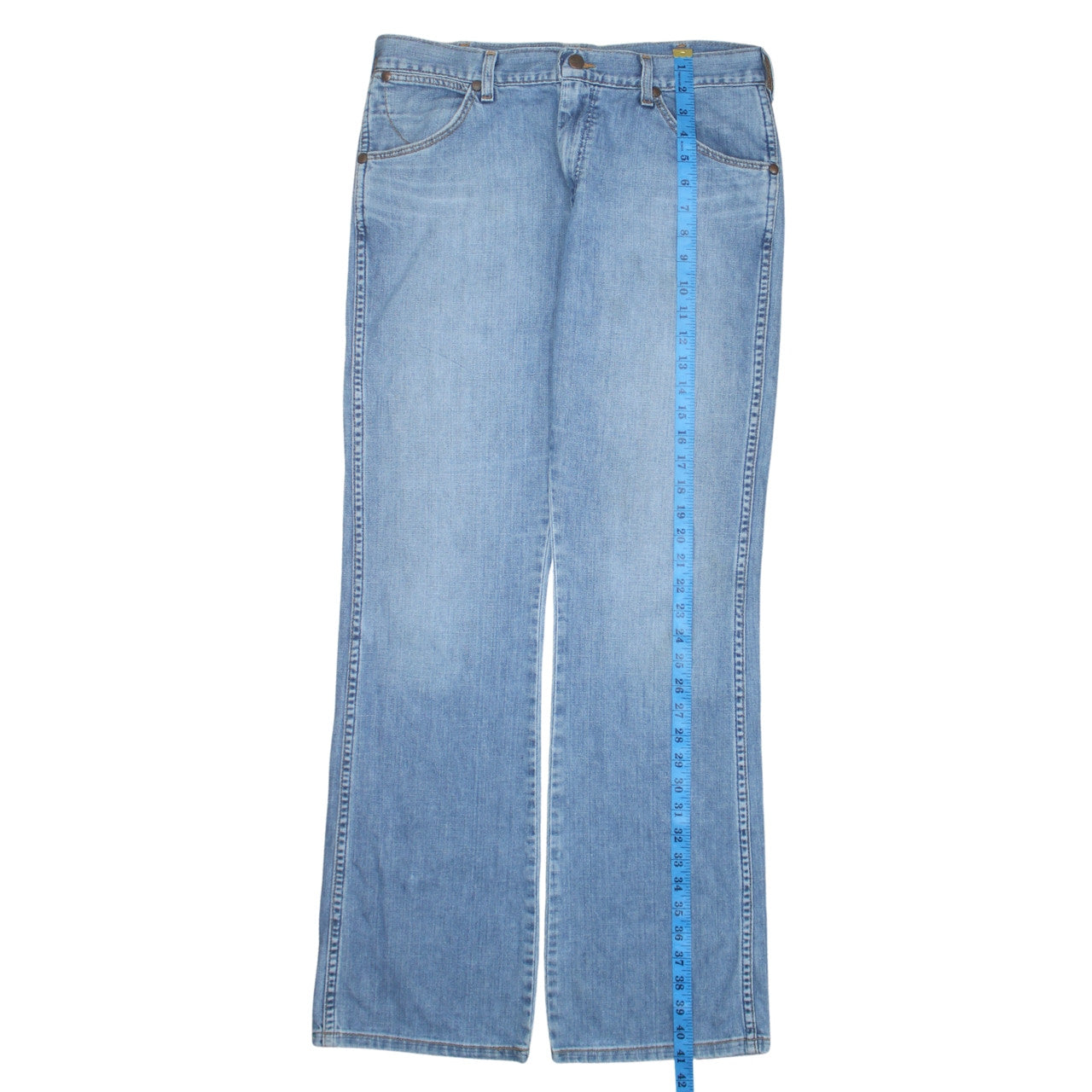 Wrangler Women Blue Straight Leg Jeans Size 12 Cotton 30x32