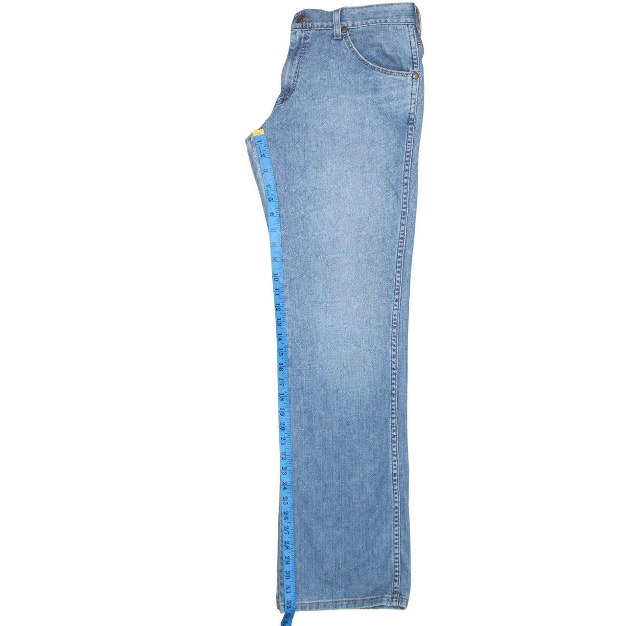 Wrangler Women Blue Straight Leg Jeans Size 12 Cotton 30x32