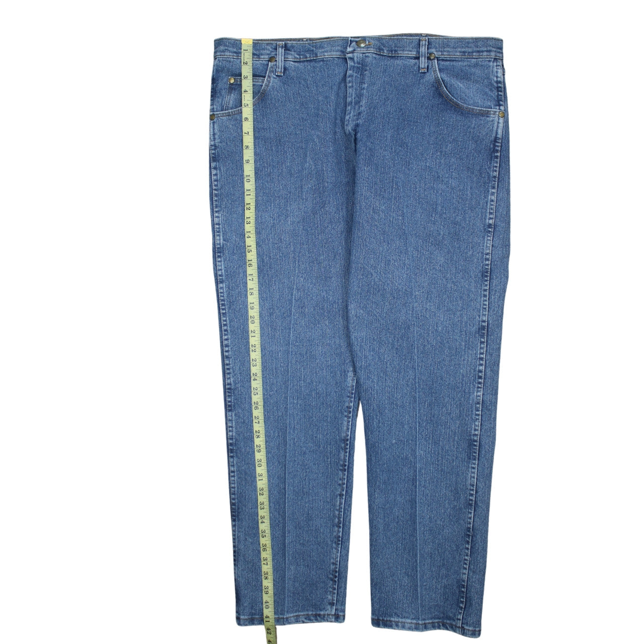 Wrangler Men's Blue 40x36 Regular Fit Straight Leg Jeans