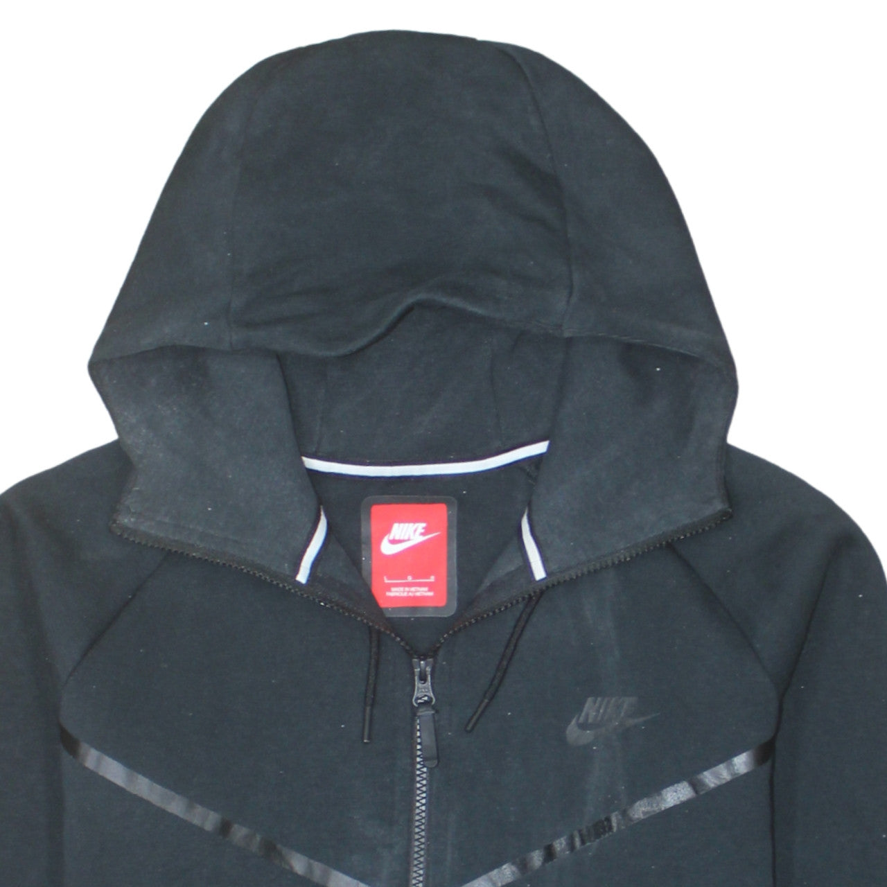 Nike Men’s Black Full Zip Hoodie L Fleece Sportswear