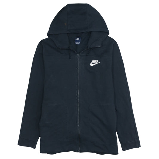 Nike Men's Black XL Full Zip Hoodie Cotton Blend Sportswear