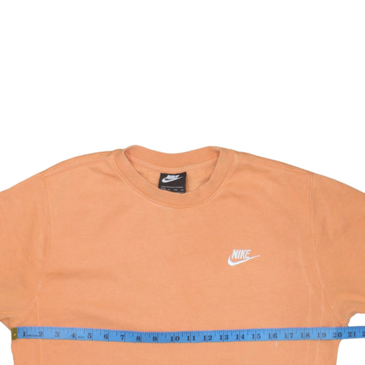 Nike Women's Peach Orange Crew Neck Sweatshirt XS Cotton Blend