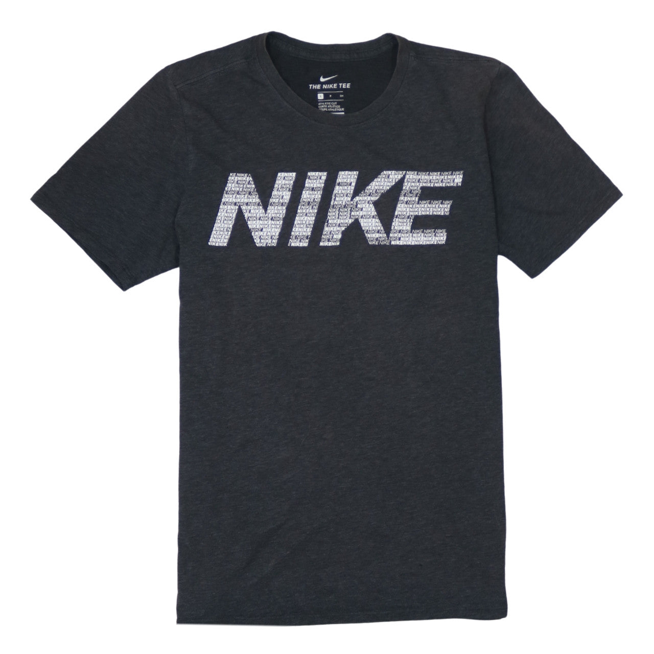 Nike Men Black Athletic Dri-FIT Logo Graphic T-Shirt Size S