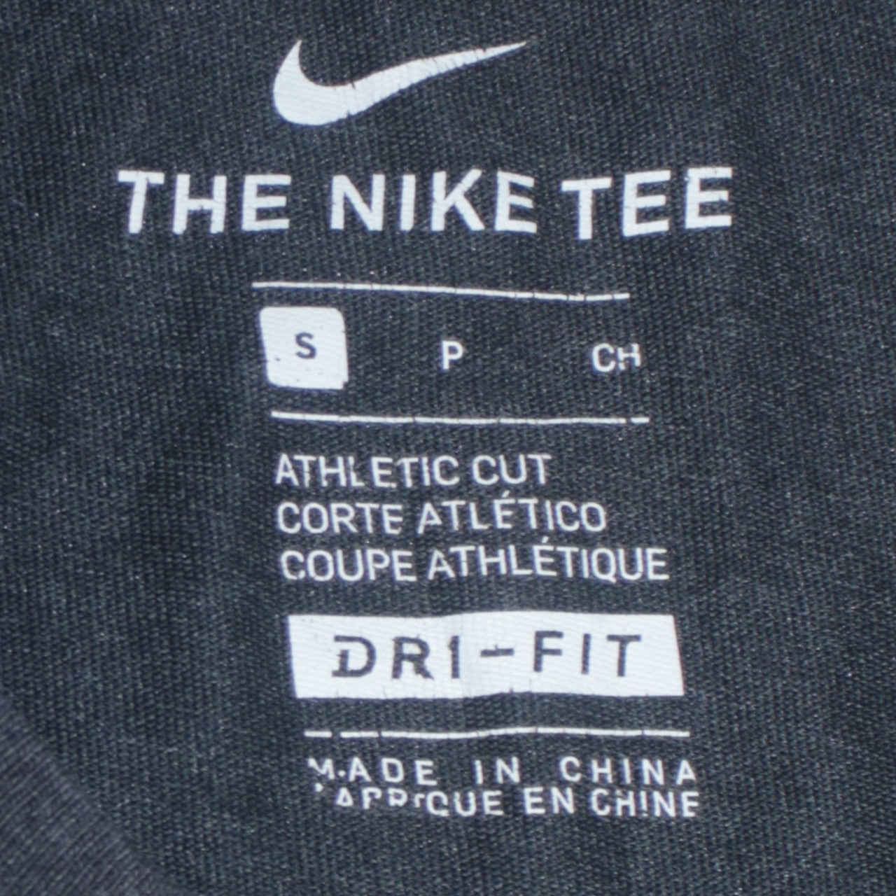 Nike Men Black Athletic Dri-FIT Logo Graphic T-Shirt Size S